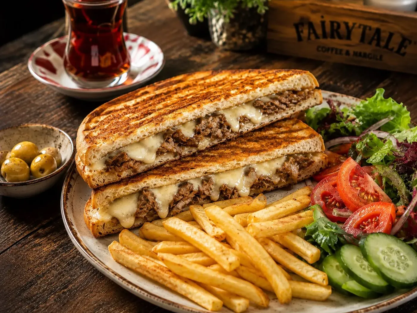 Kavurmalı Kaşarlı Tost